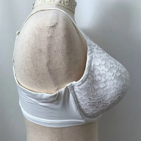 Warner's NWT White Lace Escape Collection Bra Women 42D - Picture 3 of 11